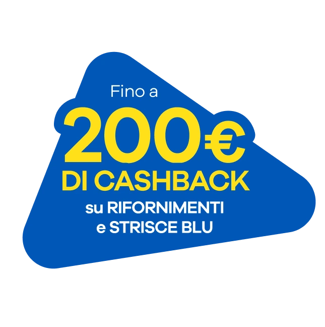Fino a 200€ di cashback su rifornimenti e strisce blu