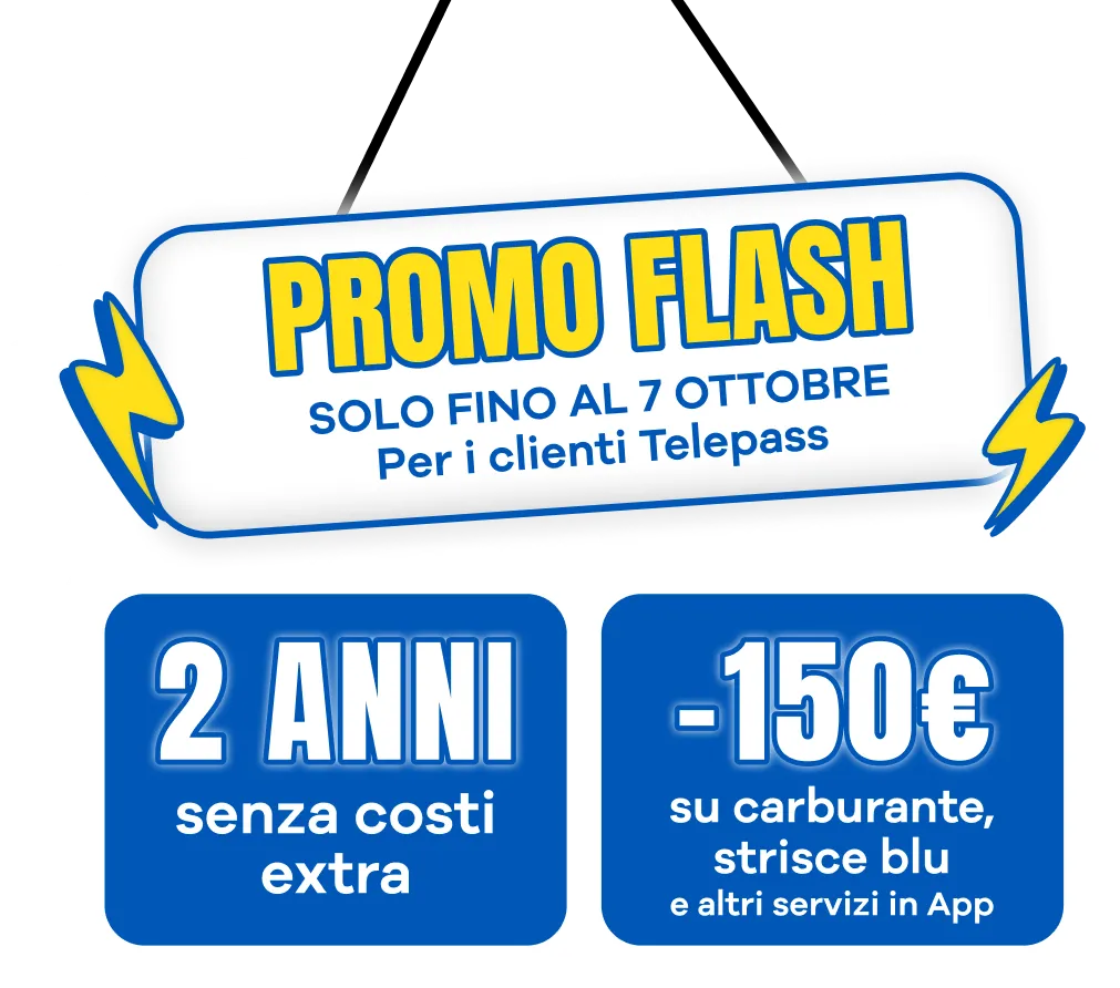 Promo Flash: -150 euro su carburante, strisce blu e altri servizi in App